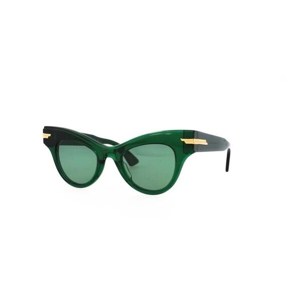 Bottega Veneta Womens Cat Eye Green Green Green Fashion Designer Eyewear - Picture 1 of 5